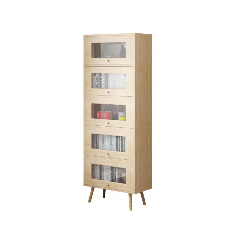 森美人玻璃书柜上翻飘窗柜书架小书柜阳台收纳柜储物柜窗台置物架图片