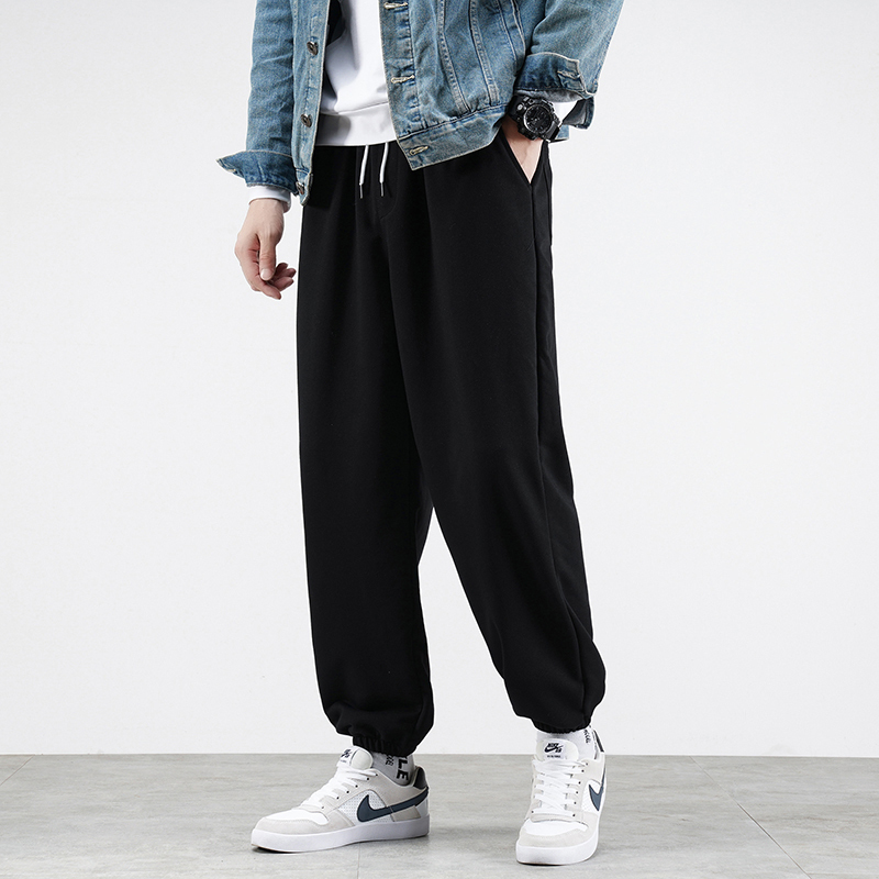 hlcoman运动裤男士休闲长裤子春季宽松抽绳束脚灯笼裤春秋款直筒阔腿