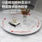 鑫金虎 现代简约岩板餐桌椅组合家用圆桌带转盘圆餐桌1.3m一桌六椅