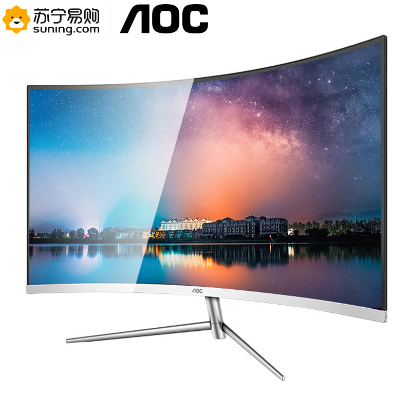 AOC C27V1Q/WS 27英寸曲面显示器曲屏吃鸡游戏HDMI台式电脑显示器