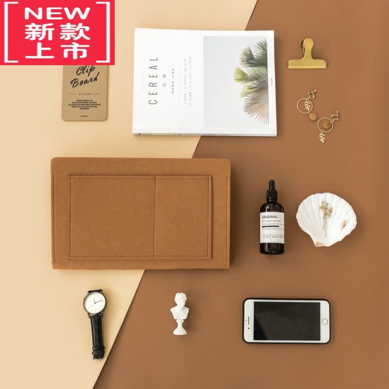 可莉允北欧简约毛毡遥控器平板手机收纳器寝室卧室沙发置物袋图片