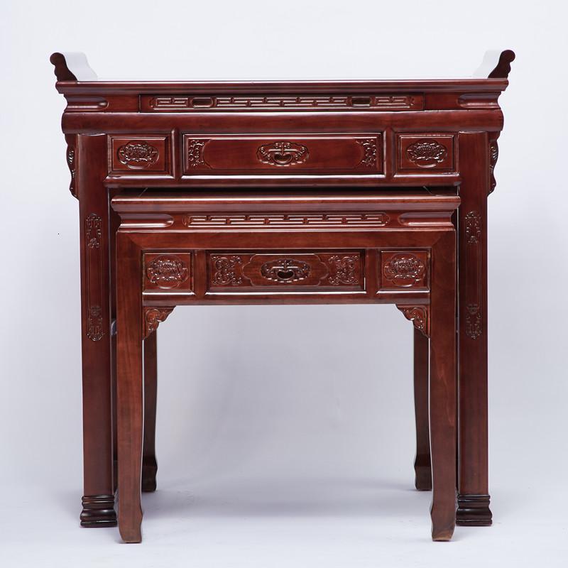 森美人佛具用品佛龛供桌条案佛台供台简易中式实木四脚供桌拉柜巧头