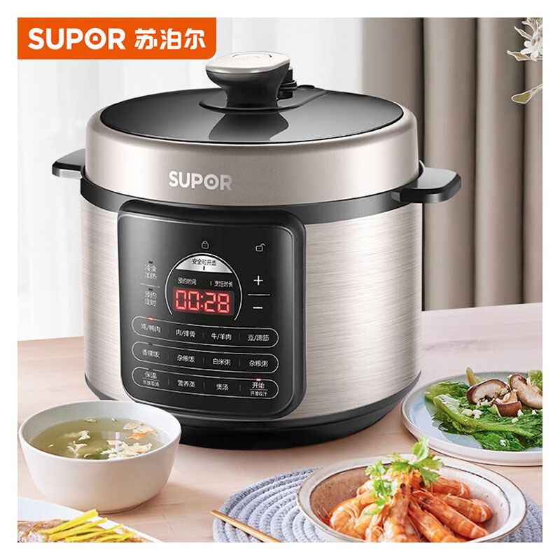 苏泊尔(SUPOR )智能电压力锅SY-50YC505Q 金属色 5L (规格:台)
