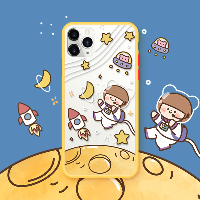 卡绮 圆圆君遨游太空苹果11手机壳iPhone12透明promax软x硅胶