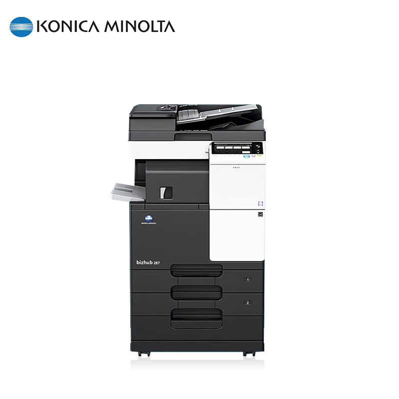 柯尼卡美能达(KONICA MINOLTA)bizhub 287 A3黑白复合机 28页/分 打印复印扫描(含双面自动输稿器+双面单元+双纸盒+工作底柜)