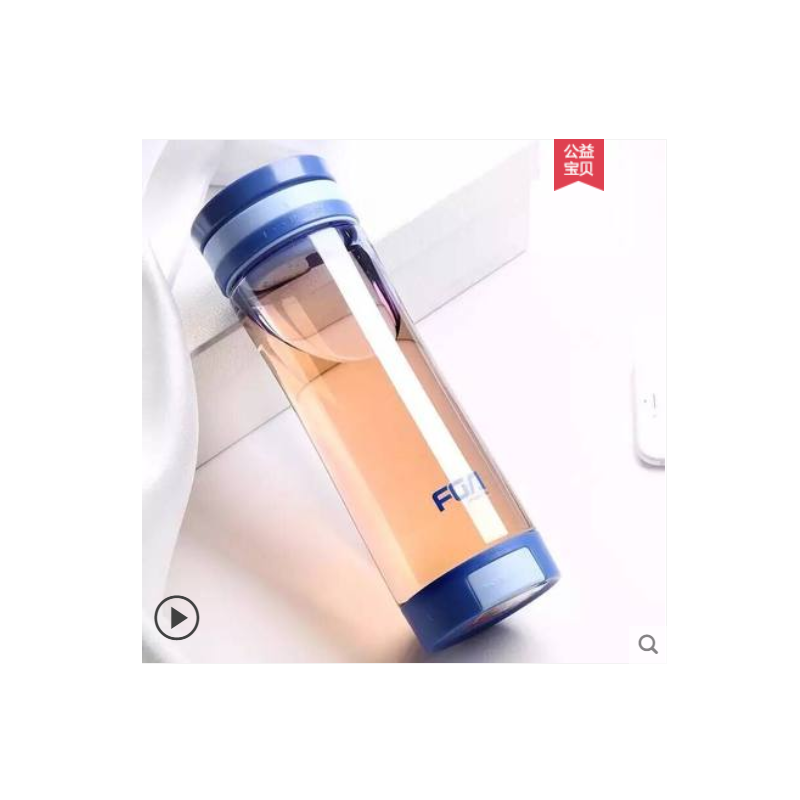 富光 水杯便携太空杯子带盖 2个起订 苹果绿 500ML