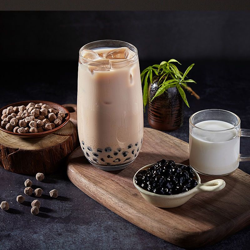 珍珠奶茶黑珍珠粉圆奶茶专用黑糖珍珠/樱花珍珠1kg袋装琥珀珍珠 椰果