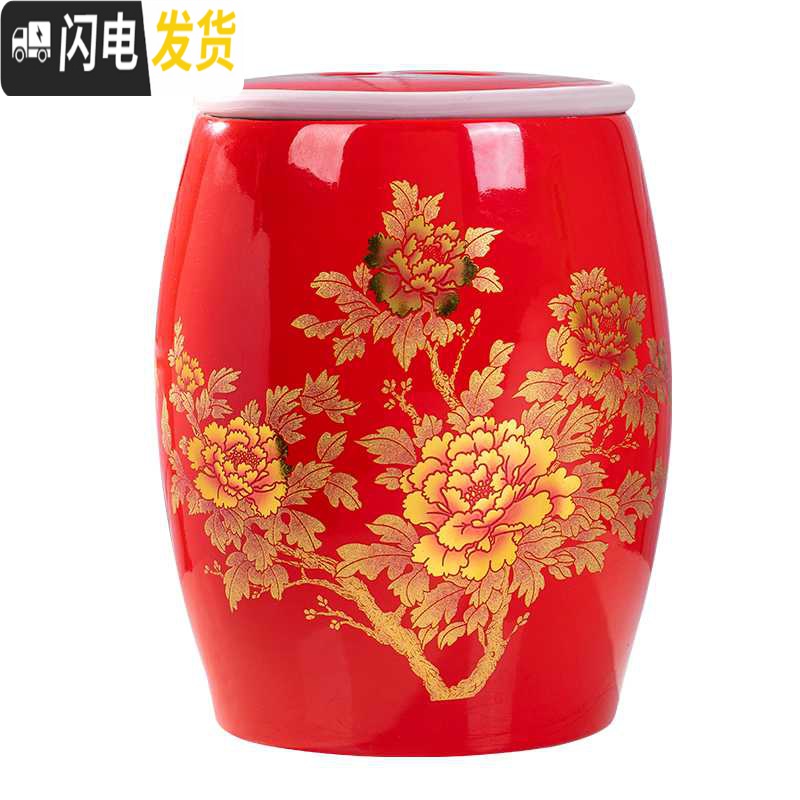 三维工匠景德镇陶瓷米缸家用带盖装米桶储米箱10斤20斤密封储物罐防潮防虫收纳桶高清大图