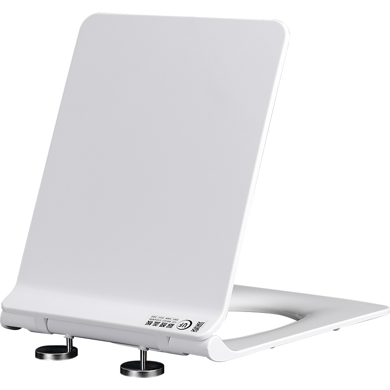 沐牌加厚方形脲醛马桶盖通用方型老式配件家用梯形厕所板坐便盖板高清大图