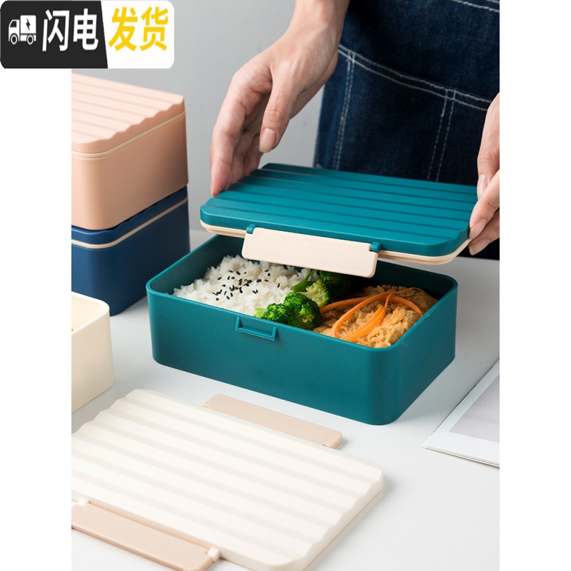 三维工匠减脂餐饭盒分隔型上班族微波炉加热专用健身便当餐盒沙拉分格日式 沙拉盒-490高清大图