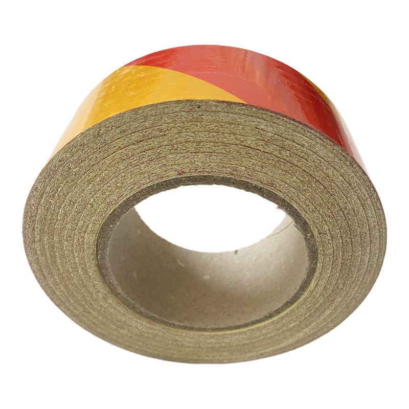 途务 反光警示胶带 红黄宽10cm*25m 卷高清大图