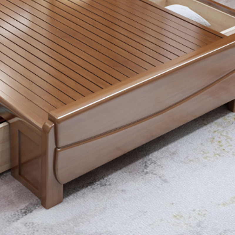 臻远ZY-SMC-72 现代简约实木床双人床 1.8米抽屉高箱高清大图