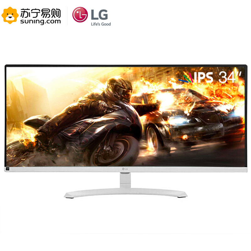 LG 34UM58A-W 34英寸21:9超宽屏IPS硬屏 sRGB99% 低闪屏滤蓝光LED背光液晶显示器