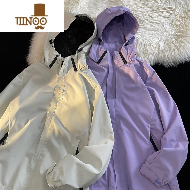 YANXU美式机能登山防晒衣男夏季超薄款黑色冲锋衣外套户外透气大码夹克高清大图