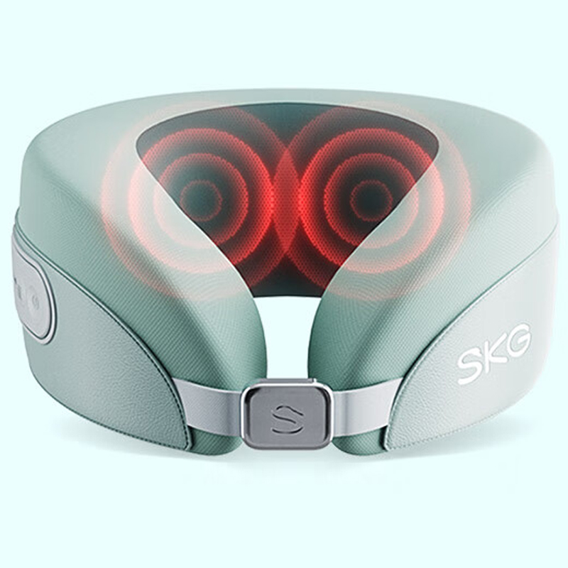 skg颈椎按摩器N5天青色护肩颈部脖子U型枕立体环颈稳固支撑热敷仪解放双手
