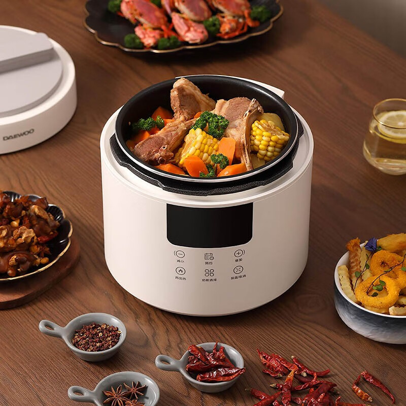 大宇(DAEWOO)Z 800W电压力锅粘涂层内胆4L 星云白 DYYL-4027高清大图