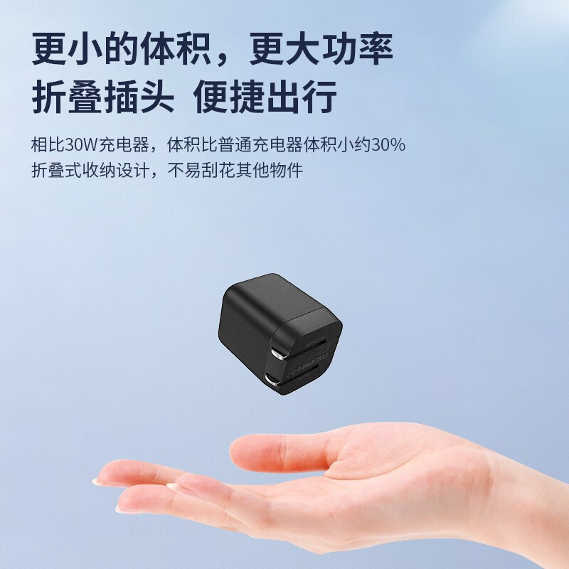 ZNNCO氮化镓GaN33W充电器苹果PD快充适用iPhone13/12/Pro/Max/iPad 闪充头套装兼容20W