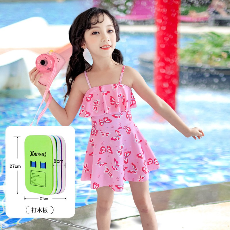 儿童泳衣女童夏季分体公主裙式可爱宝宝泳裤小中大童泡温泉游泳衣