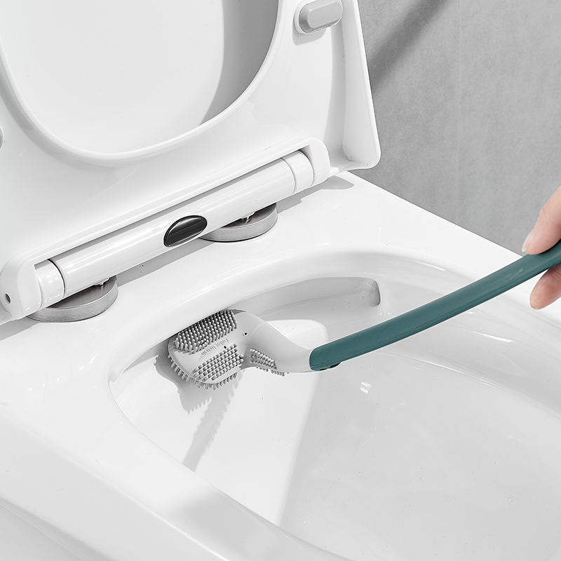 洗厕所刷子壁挂硅胶长柄卫生间神器洁厕刷坐便刷高尔夫马桶刷绿色参数