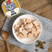 顽皮Wanpy宠物零食猫用餐盒含鸡肉+金枪鱼配方40g*6盒