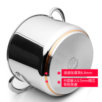 铂帝斯BODEUX 皇室系列 304不锈钢汤锅24cm五层加厚复底深汤锅高汤锅炖锅蒸锅炉灶通用