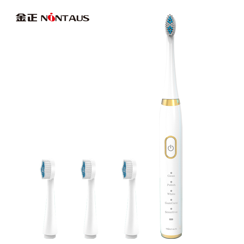 金正(NiNTAUS)电动牙刷电池款白色家用软细毛电池式超声波防水美白全自动男女情侣牙刷X7–5档