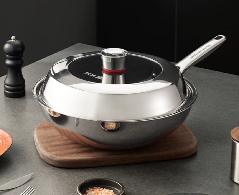 炊大皇炒锅0无涂层炒菜锅家用磁炉通用钛锅32cm TZ32CG