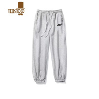 YANXU维动重塑长裤运动男束脚美式训练卫裤宽松休闲篮球扎袜薄维 2XL 灰色重塑橡筋束脚款