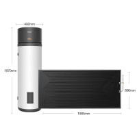 Haier/海尔太空能热水器家用200升太阳能空气能热水器家用阳台全自动新款预约洗澡电热水器TK48/200-TDA1+