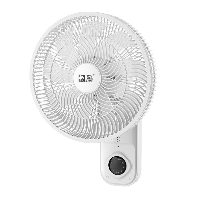 骆驼(CAMEL)壁扇壁挂式电风扇家用卫生间厨房免打孔挂壁式空气循环扇 白色遥控款[延长线+免打孔]高清大图