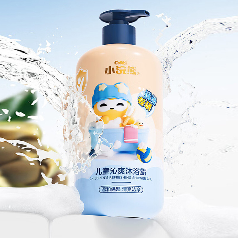 小浣熊沐浴露500ml*2瓶沁爽洁净水嫩保湿zb22026*2高清大图