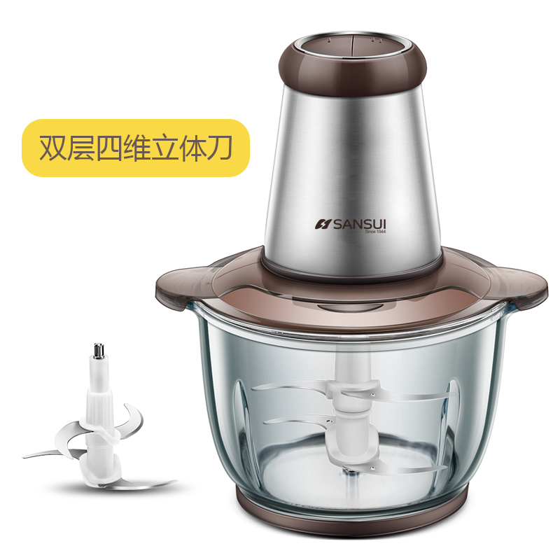 山水(SANSUI)绞肉机AJL-J01家用电动多功能搅拌机小型打肉馅碎菜搅拌蒜泥蓉料理机婴儿辅食料理机高清大图