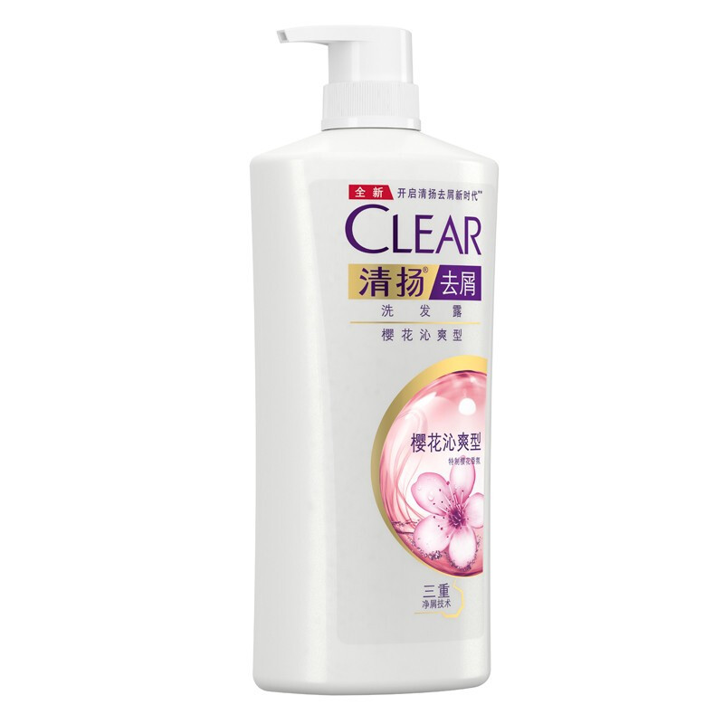 清扬(CLEAR)洗发水 樱花沁爽 樱花露香水润型 去屑洗发露720g(新老包装随机发)