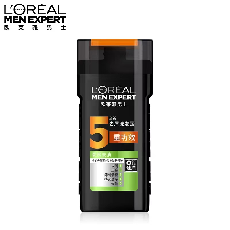 欧莱雅(LOREAL)男士去屑洗发露(炭爽去油)200ml高清大图