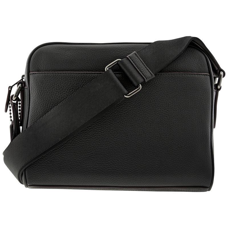 官方正品蔻驰coach奢侈品男士中号公文包单肩手提包斜跨包pvc黑色配皮