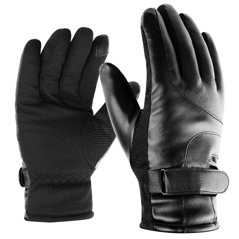 户外冬季防水防风摩托车电瓶电动车防寒女滑雪手套骑行装备黑色视频