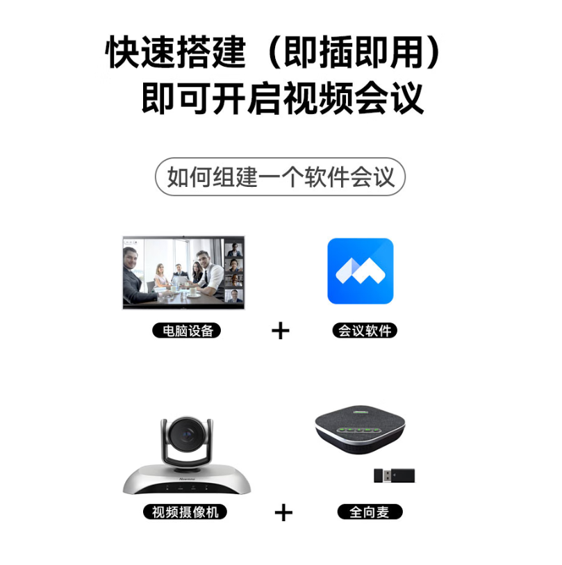 纽曼NM-S112会议摄像机 10倍光学变焦 AI人行自动跟踪 自动翻转 图像控制 直播网课摄像头高清大图