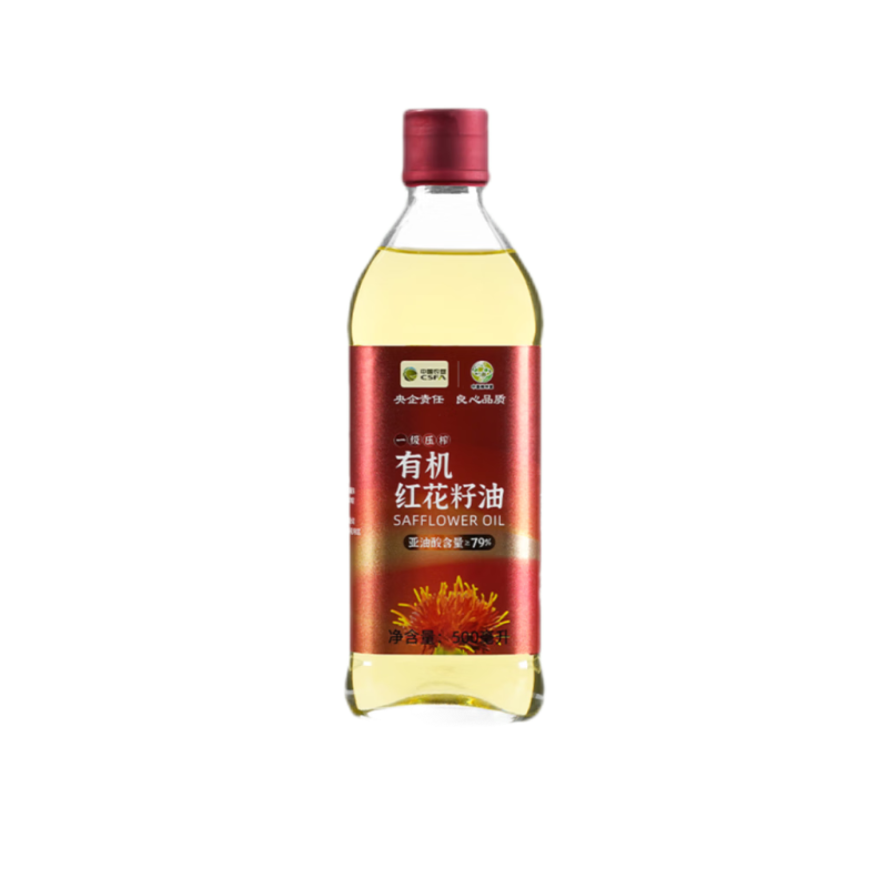 中垦飨味堂 有机红花籽油(亚油酸含量≥79%)500ML(桶)中国农垦出品