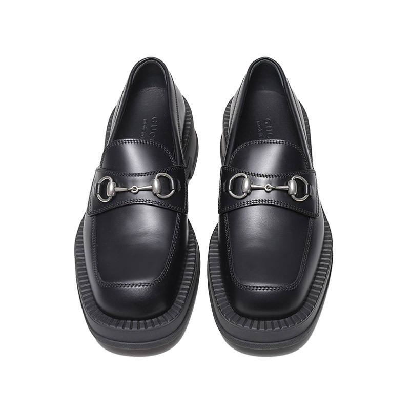 古驰gucci男士皮革马衔扣厚底乐福鞋单鞋皮鞋7197540gq00