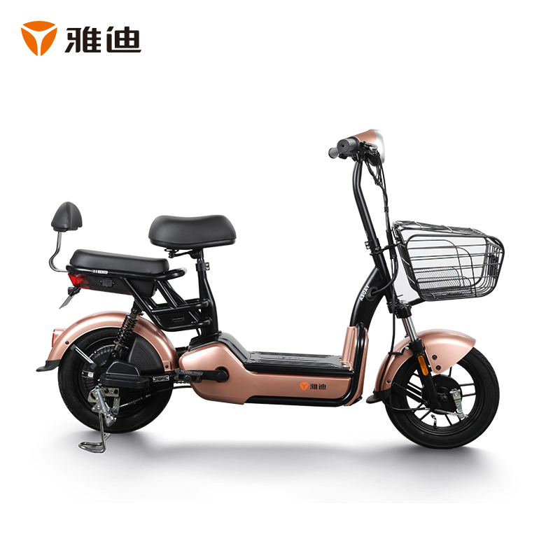 雅迪电动车新款 小王子精致版 48v电瓶车电动自行车踏板