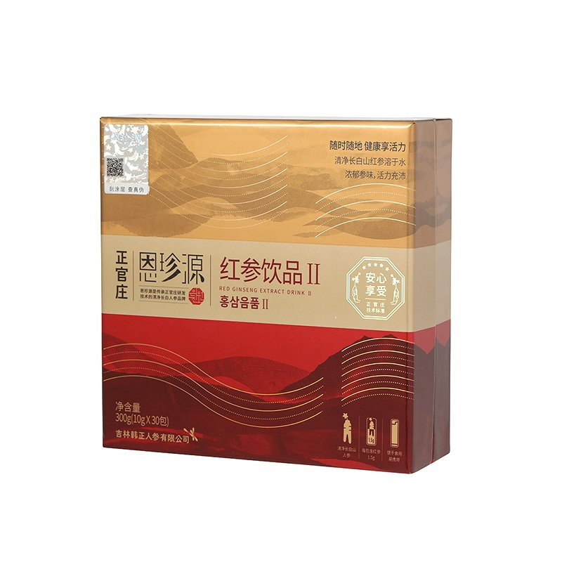 正官庄(Korean Red Ginseng)恩珍源红参饮品II10g/袋*30 红参口服液 300g 高丽参人参