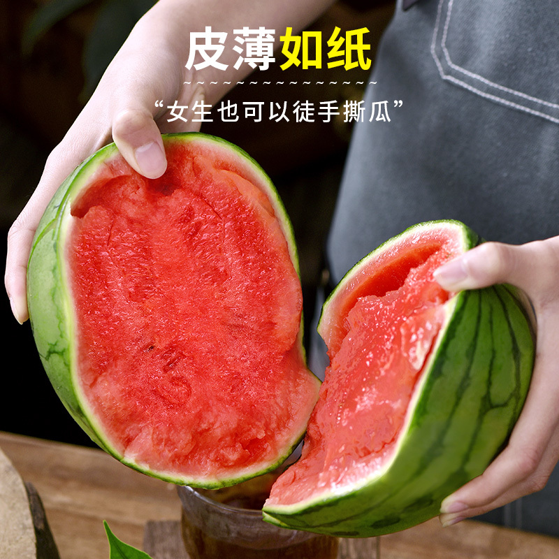 顺丰快递[苏鲜生]现摘2k小糖丸西瓜 净重6.5-7斤 2个装 新鲜网红小糖丸蜜瓜