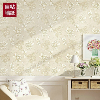 古达自粘欧式3D立体竖条纹加厚无纺布墙纸温馨卧室客厅背景墙自贴壁纸