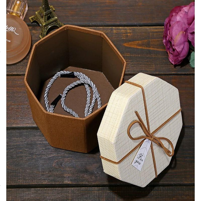 八边形六角礼品盒正方形礼物盒子生日回礼盒大号礼物包装盒子礼盒