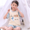 优衣思女童睡衣夏韩版薄款纯棉短袖家居服4-5-6-7-8-9-10-12岁中大童卡通睡衣8-XL码5554