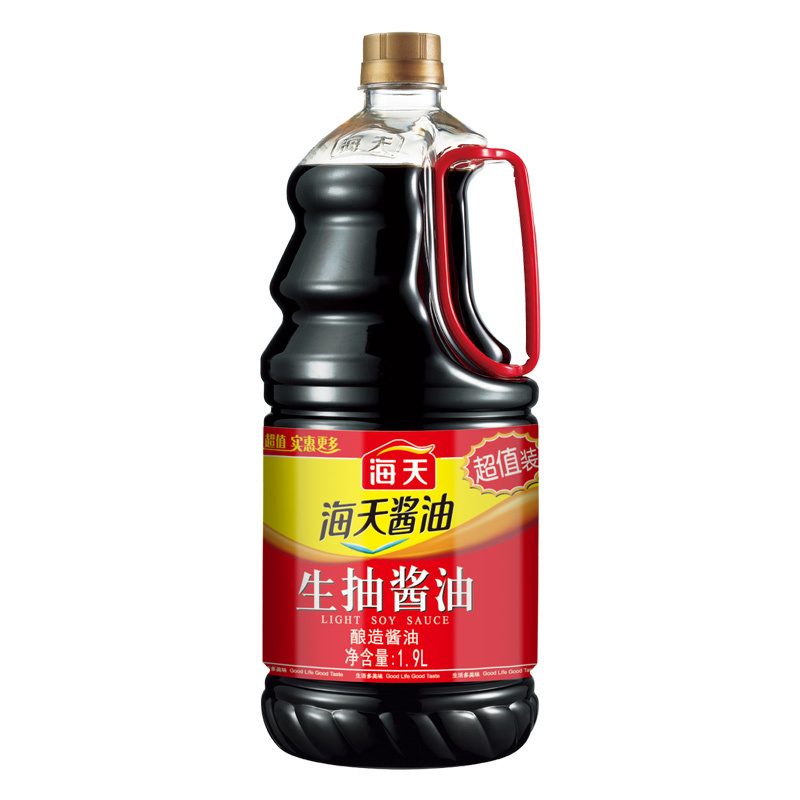 海天生抽酱油 1900ml 酿造酱油火锅调味品炒菜拌米饭拌面条