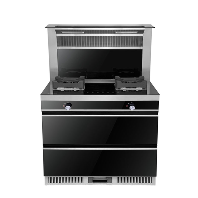 大臣集成灶75c一体灶侧吸式下排式油烟机燃气灶机套装42kw大火消毒