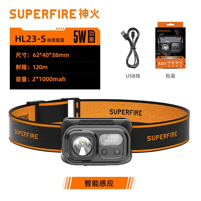 神火 头灯 HL23-S 远近双光 1个高清大图
