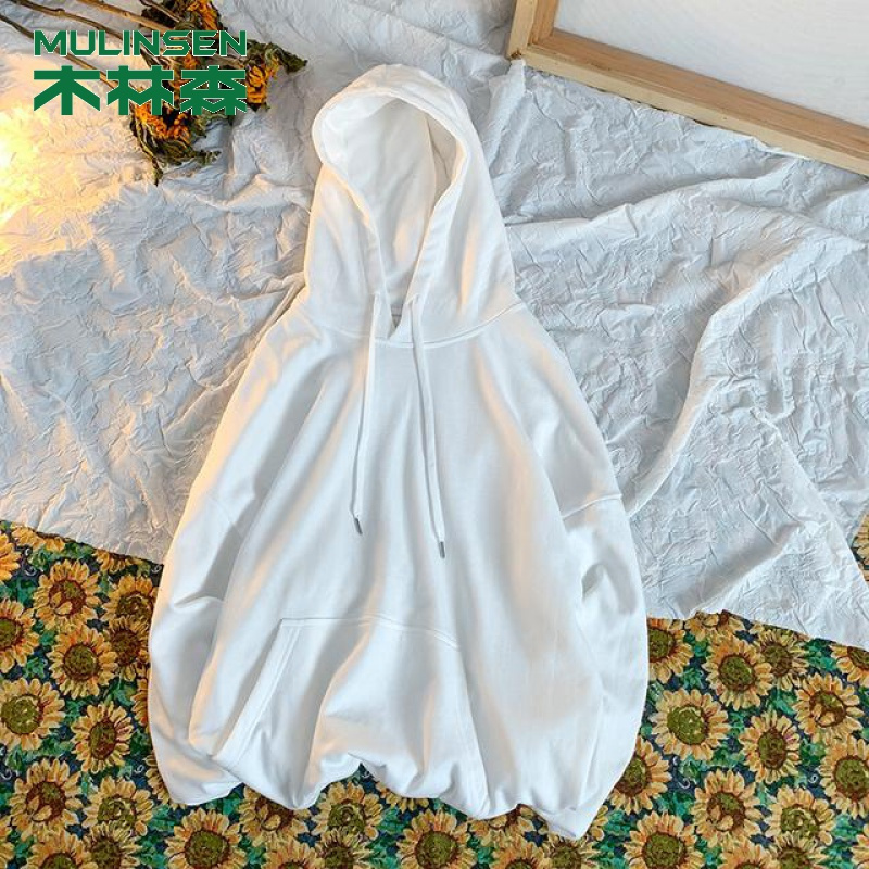 【直营】木林森(MULINSEN)秋冬新款连帽多色卫衣男女情侣基础款宽松落肩版休闲卫衣