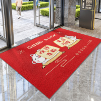 欢迎光临门垫进门脚垫酒店饭店地毯丝圈商用防滑地垫公司迎宾垫子 60CM*90CM【高弹丝圈】【蹭土除尘】 钱喵喵-生意兴隆